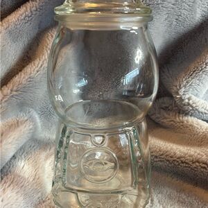 Target Transparent Glass Jar with Embossed Design